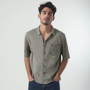 ❤️ Cova short sleeve flannel men shirt L